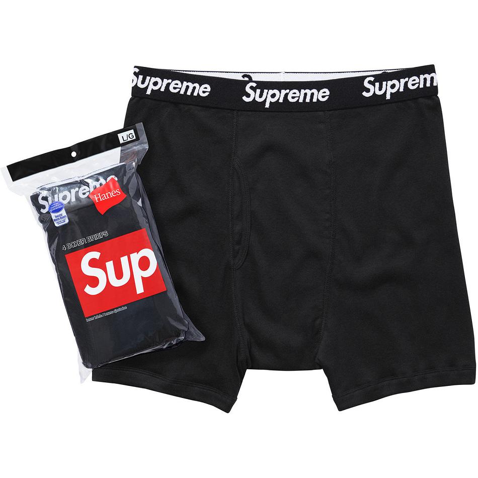 Biancheria Intima Supreme Hanes® Boxer Briefs (4 Pack) Nere | IT489OR