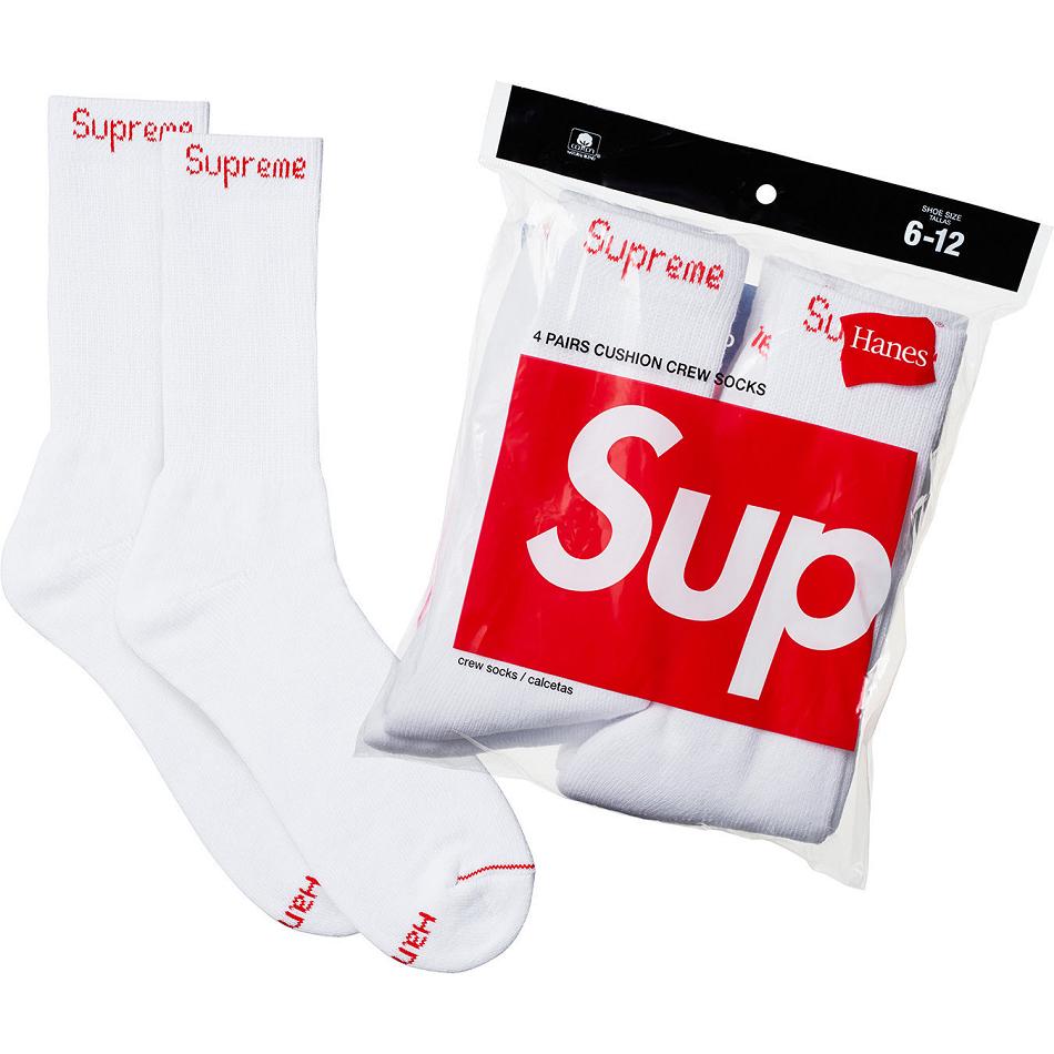 Calzini Supreme Hanes® Crew Socks (4 Pack) Bianche | IT487UT