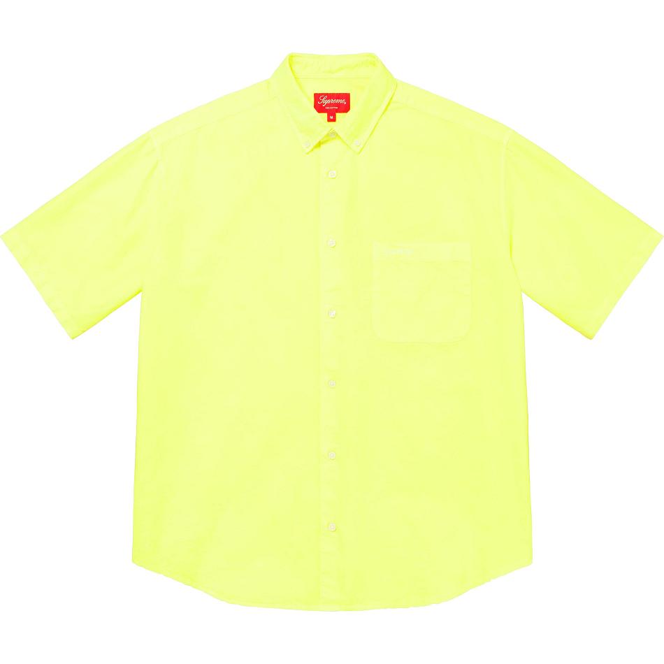 Camicie Supreme Loose Fit S/S Oxford Gialle | IT209GL