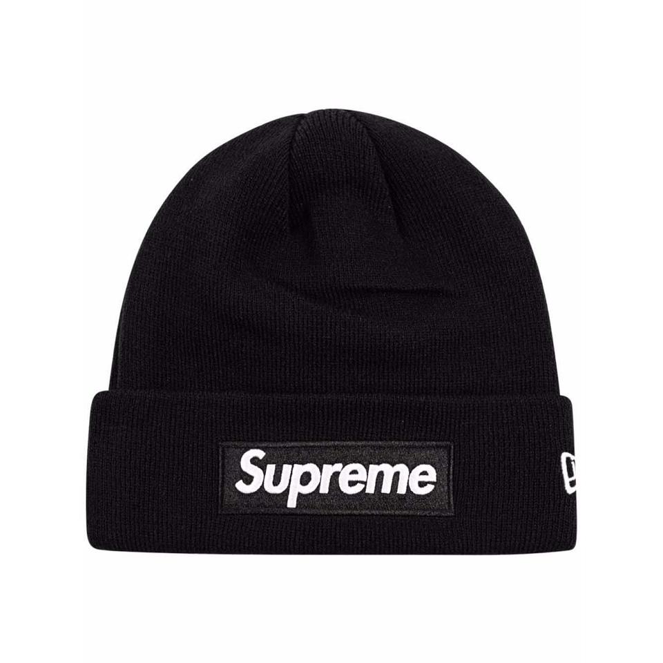 Cappelli Supreme x New Era Box Logo Beanie Nere | IT485TV