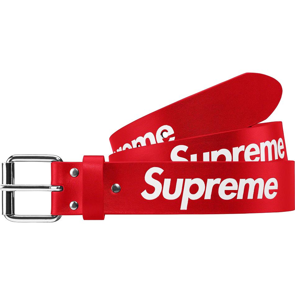 Cinture Supreme Repeat Pelle Belt Rosse | IT428MA