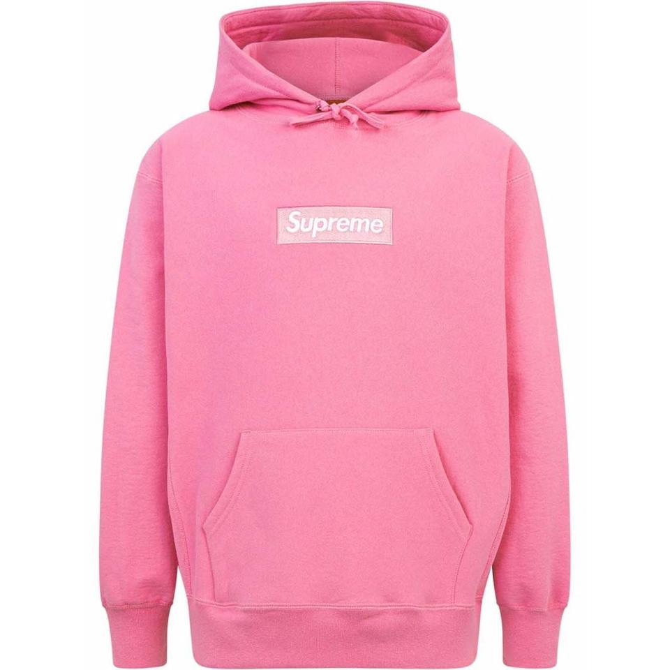 Felpa Con Cappuccio Supreme Box Logo Rosa | IT104FM