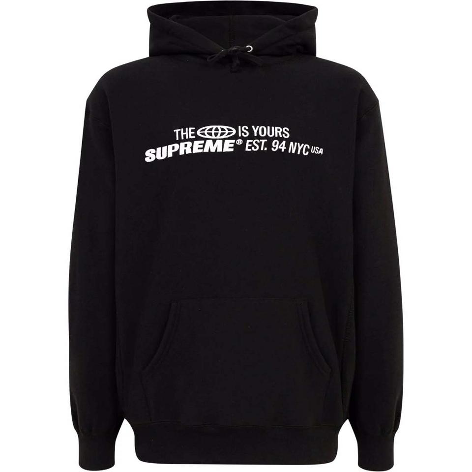 Felpa Con Cappuccio Supreme The World Is Yours Printed Nere | IT128SO