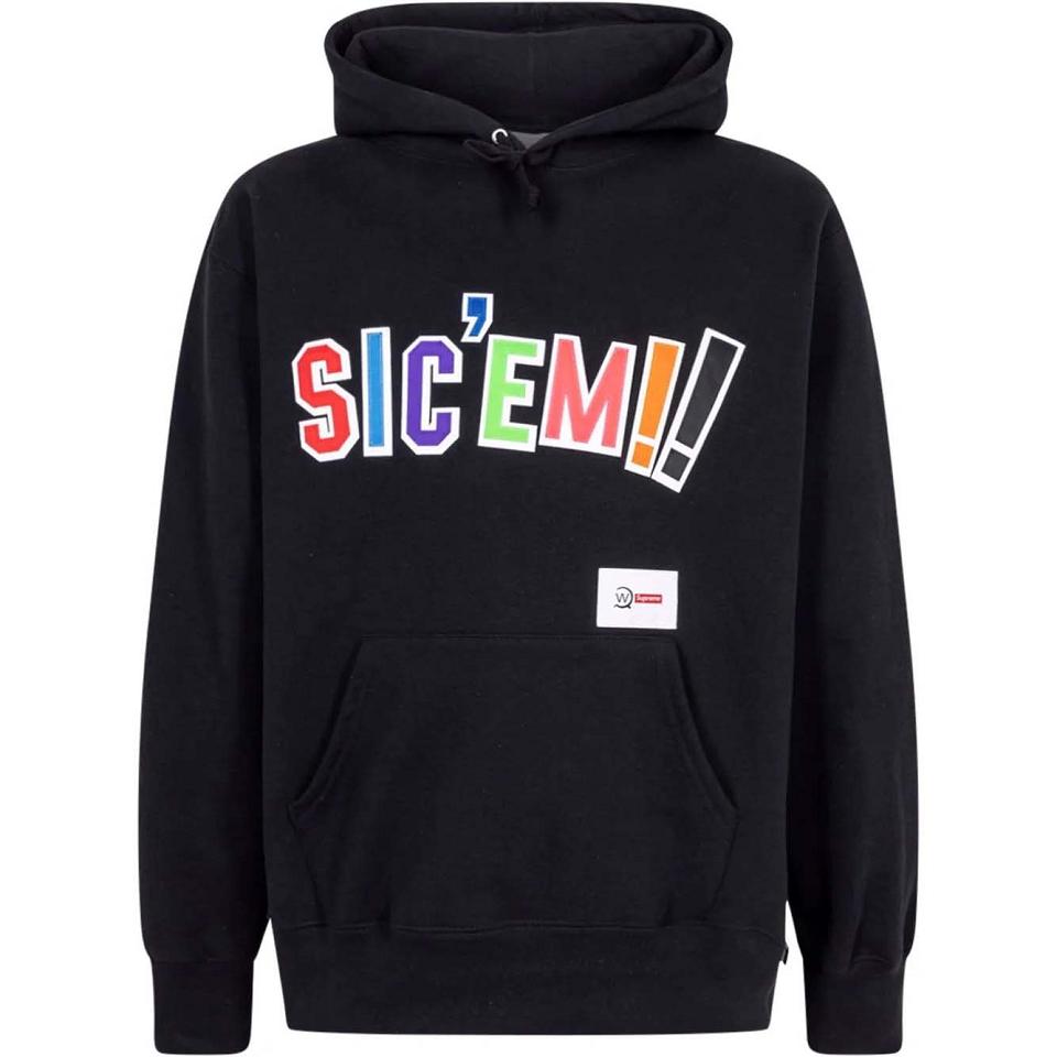 Felpa Con Cappuccio Supreme X WTAPS Sic’em! Nere | IT137XF