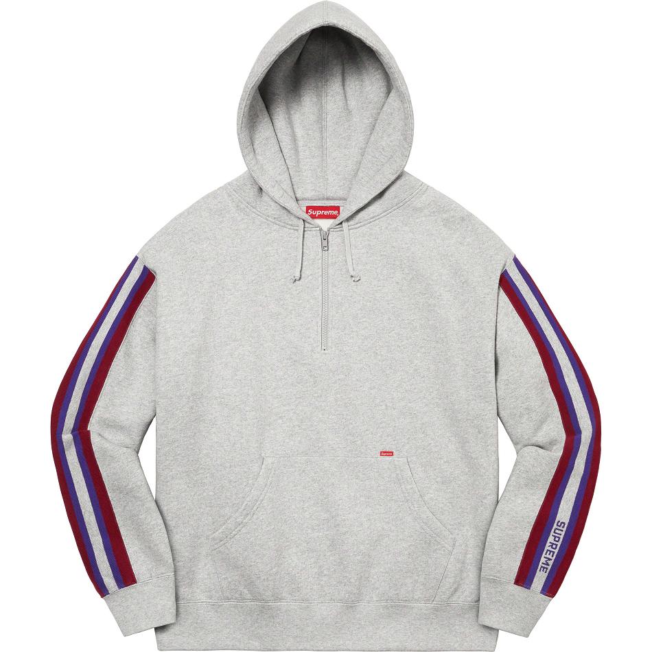 Felpe Supreme Half Zip Con Cappuccio Grigie | IT299QZ