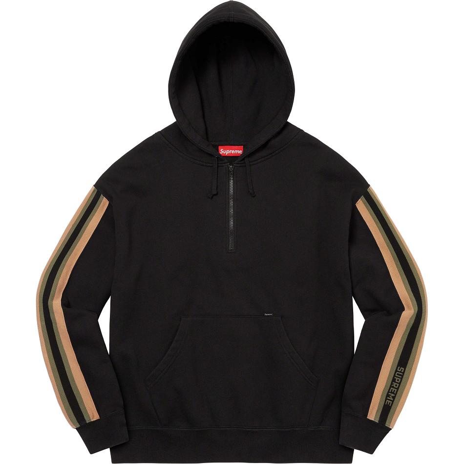 Felpe Supreme Half Zip Con Cappuccio Nere | IT298MA