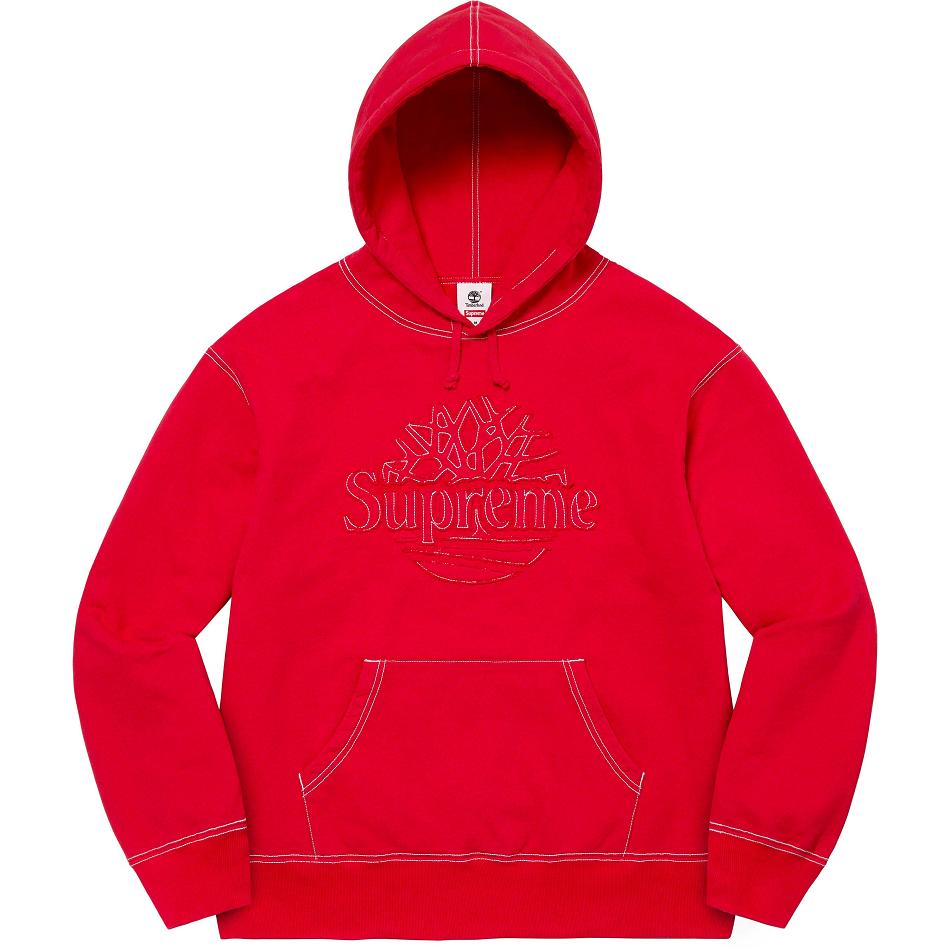 Felpe Supreme Timberland® Con Cappuccio Rosse | IT291LH