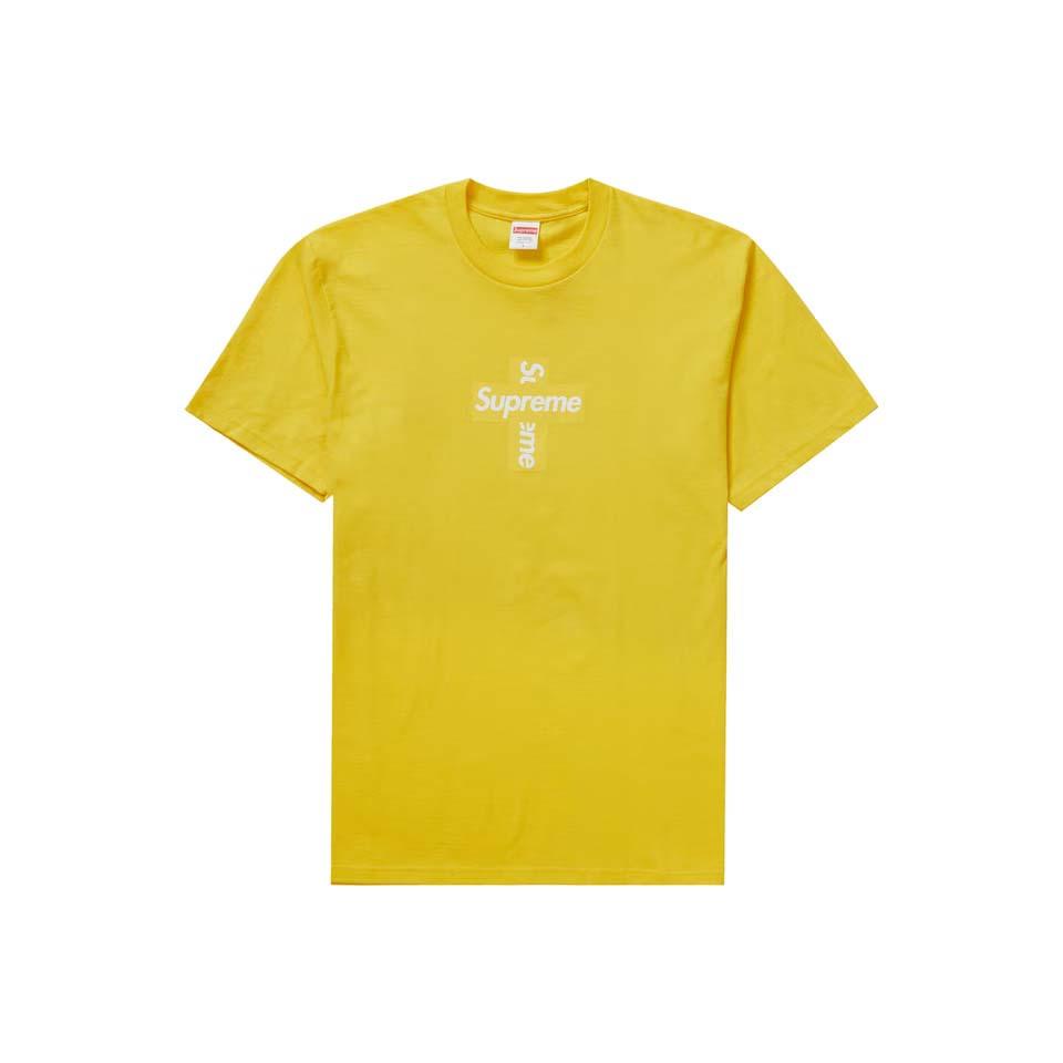 Magliette Supreme Cross Box Logo Gialle | IT390FM