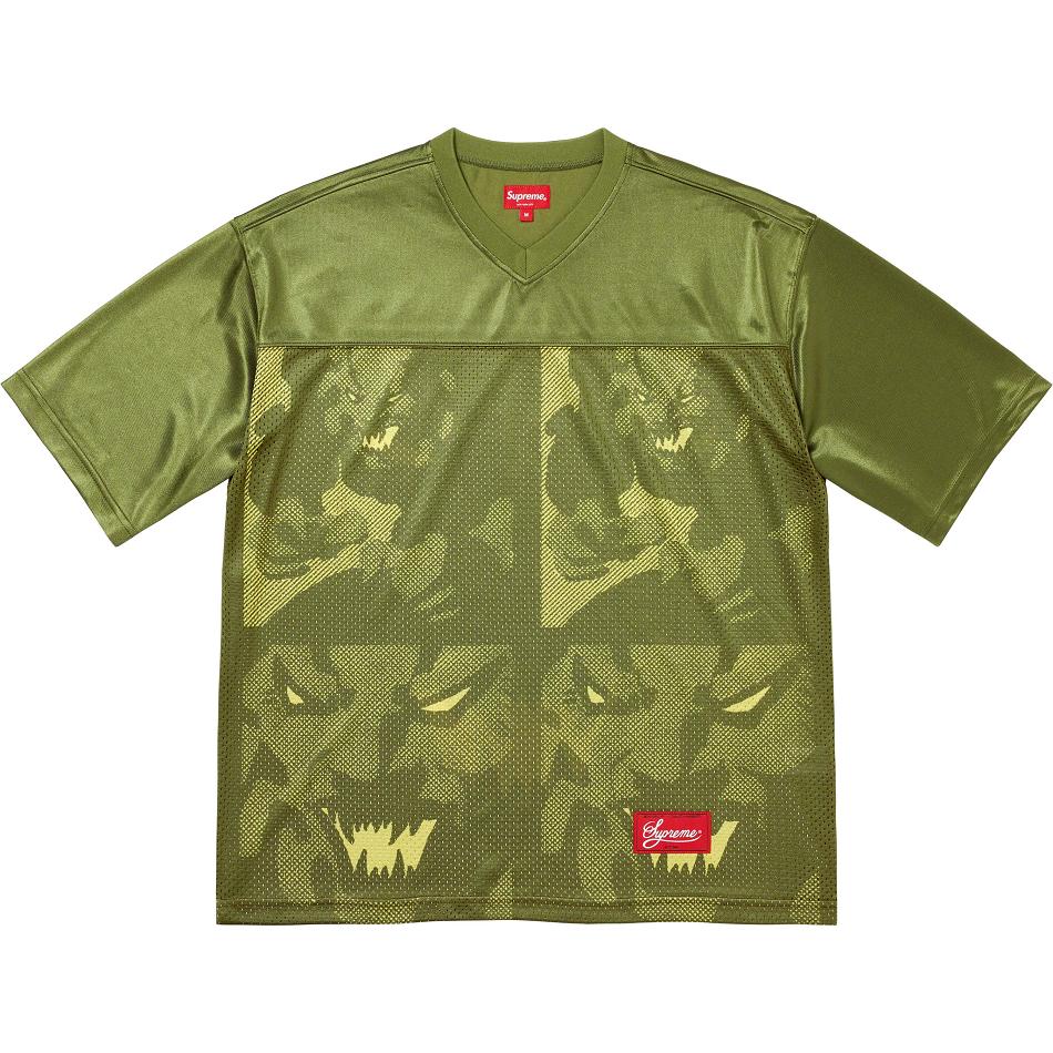 Maglioni Supreme Ronin Football Jersey Verde Oliva | IT285DN