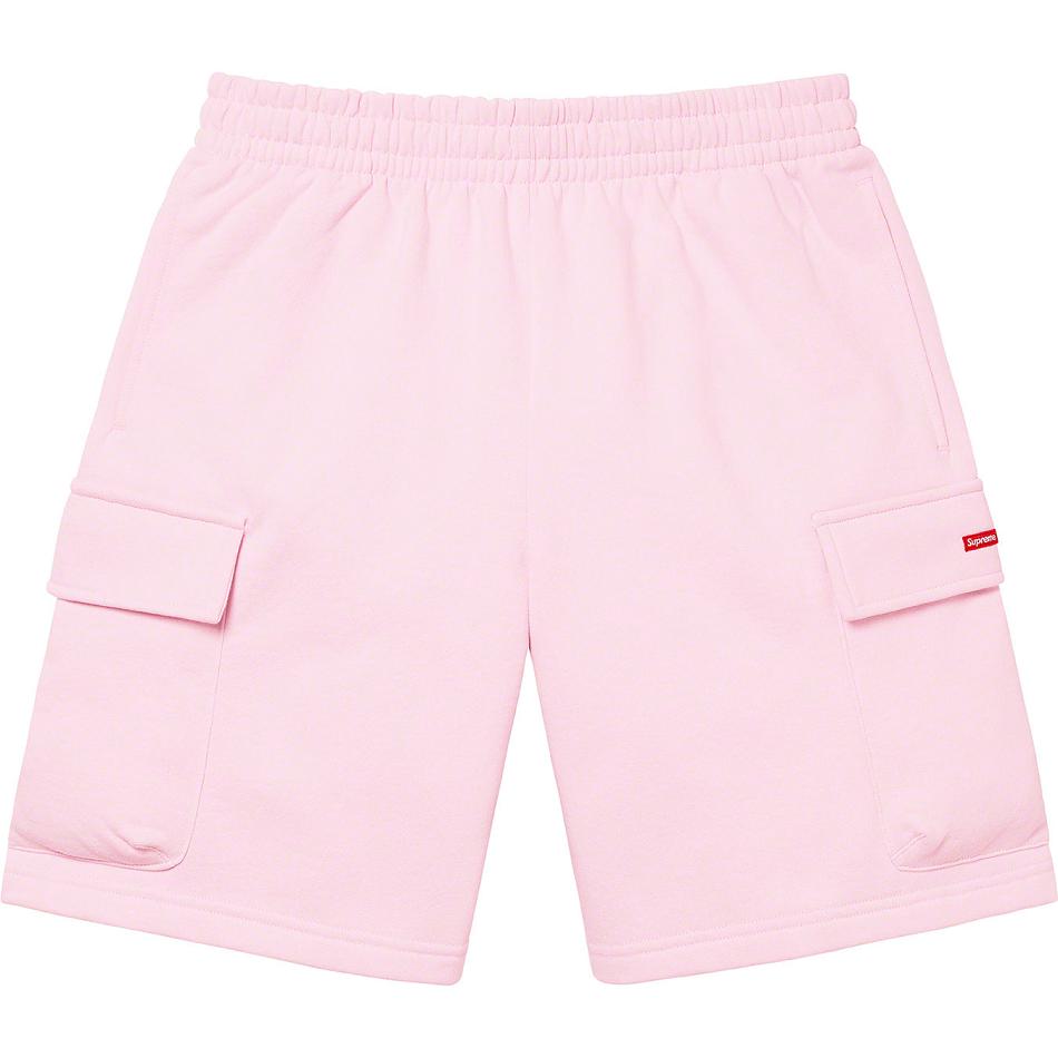 Pantaloncini Supreme Small Box Baggy Cargo Sweat Rosa | IT224RW