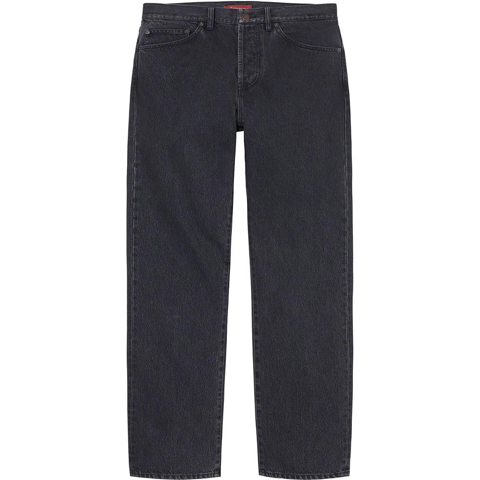 Pantaloni Supreme Stone Washed Black Slim Jean Nere | IT157GL