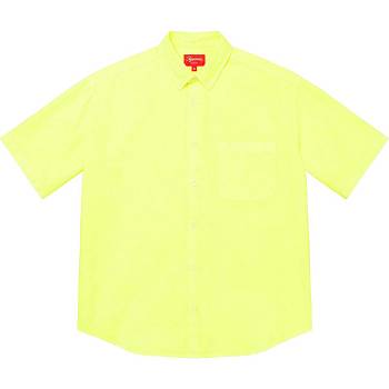 Camicie Supreme Loose Fit S/S Oxford Gialle | IT209GL