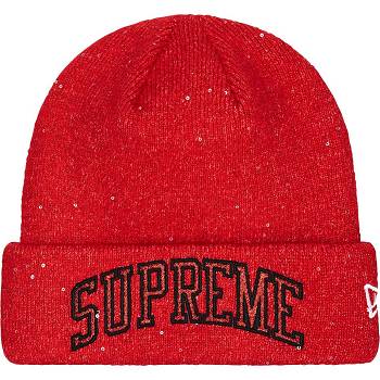 Cappelli Supreme New Era® Metallic Arc Beanie Rosse | IT447LH