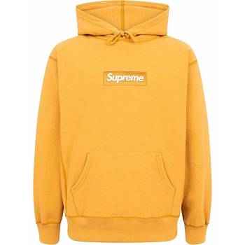 Felpa Con Cappuccio Supreme Box Logo Gialle | IT103DN