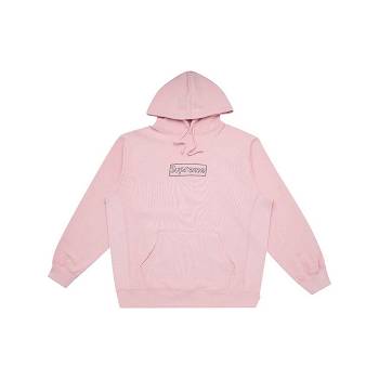 Felpa Con Cappuccio Supreme Kaws Chalk Real Rosa | IT114BC