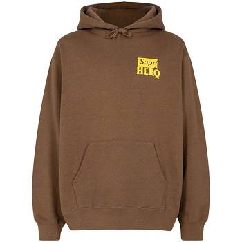 Felpa Con Cappuccio Supreme X Antihero Marroni | IT131GL