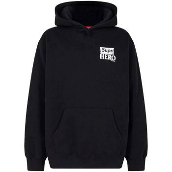 Felpa Con Cappuccio Supreme X Antihero Nere | IT132HK