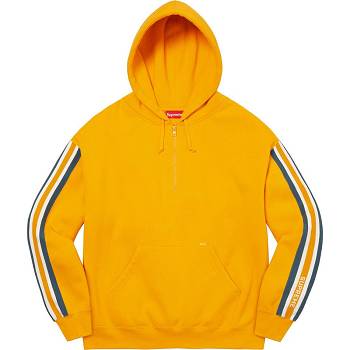 Felpe Supreme Half Zip Con Cappuccio Oro | IT297NB