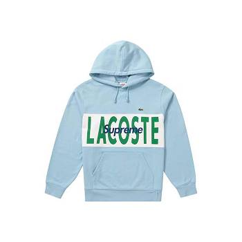 Felpe Supreme LACOSTE Logo Panel Con Cappuccio Blu | IT326WY