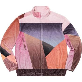 Giacca Supreme Geo Velour Pista Rosa | IT140BC