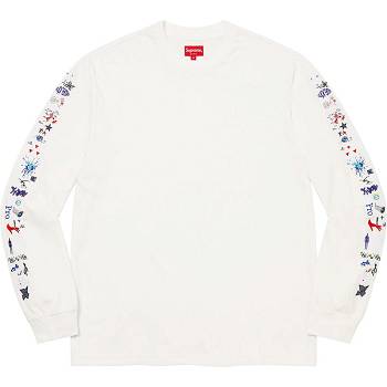 Maglioni Supreme AOI Icons L/S Top Bianche | IT276RW