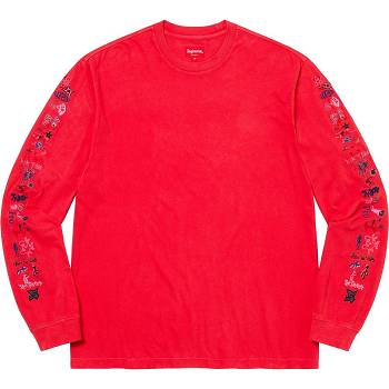 Maglioni Supreme AOI Icons L/S Top Rosse | IT277TV