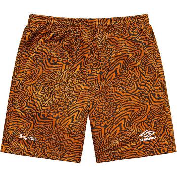 Pantaloncini Supreme Jacquard Animal Print Soccer Arancioni | IT232SO