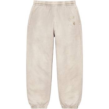 Pantaloni Supreme Overdyed S Logo Sweatpant Beige | IT189XF